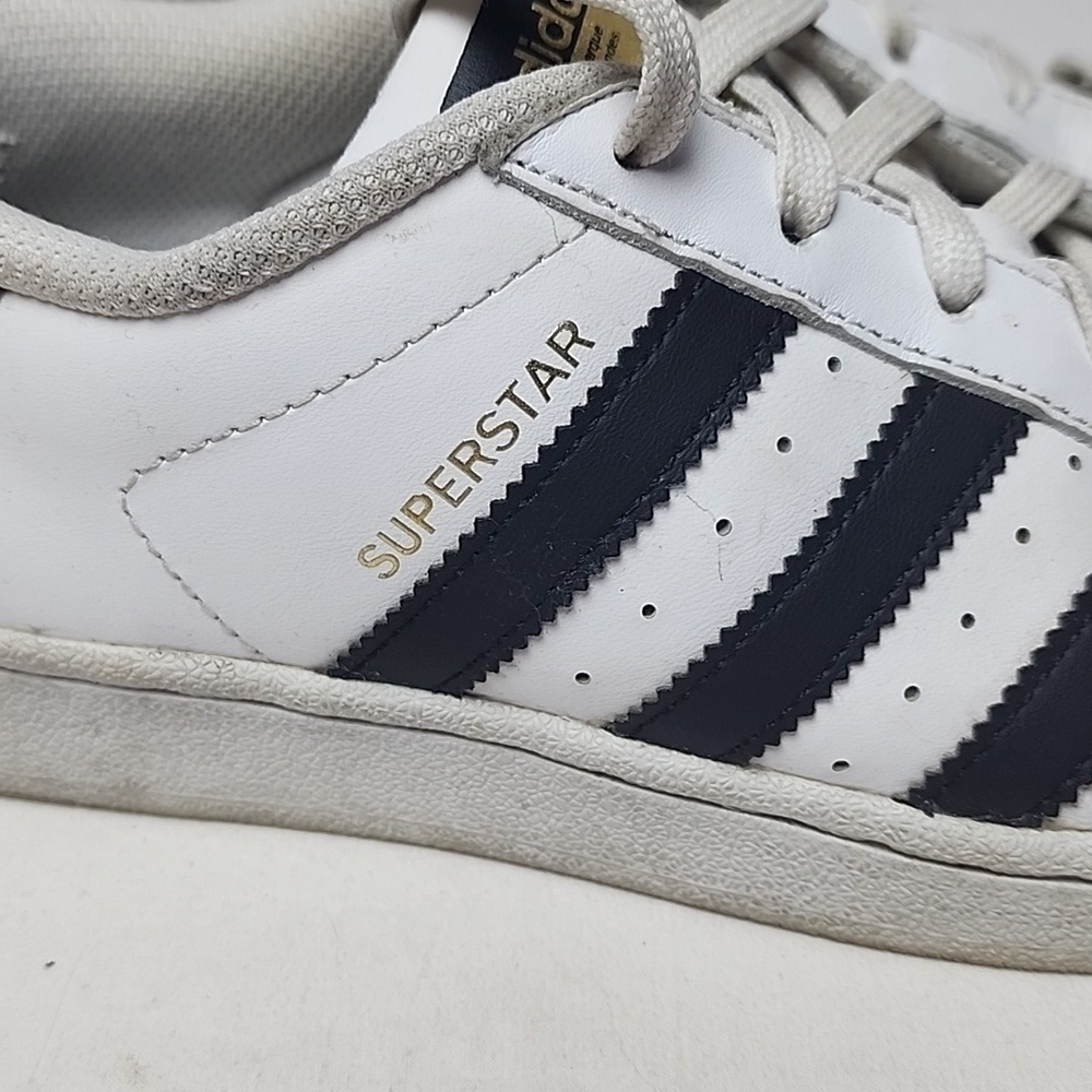 Adidas Superstar Black White Shell Toe Sneakers C77124 Mens Size 7 - Picture 3 of 9